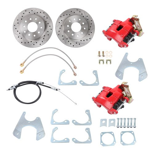 Solid Spare Disc Brake Kit Red Rear For Calipers Chevelle GTO El Camino 64-72 GM 10 12 Bolt