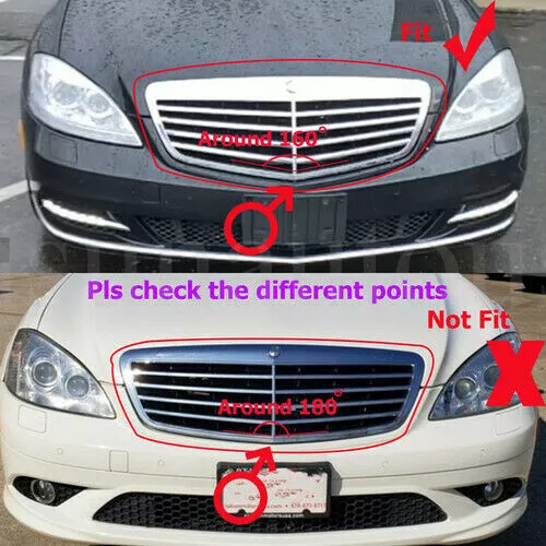 Front Chrome Grill Fit Mercedes Benz S-Class 2010-13 W221 S550 S600 S63 S65 AMG
