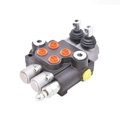 Solid Spare Hydraulic Control Valve Double Acting 2 Spool 13 GPM 3600 PSI SAE Ports