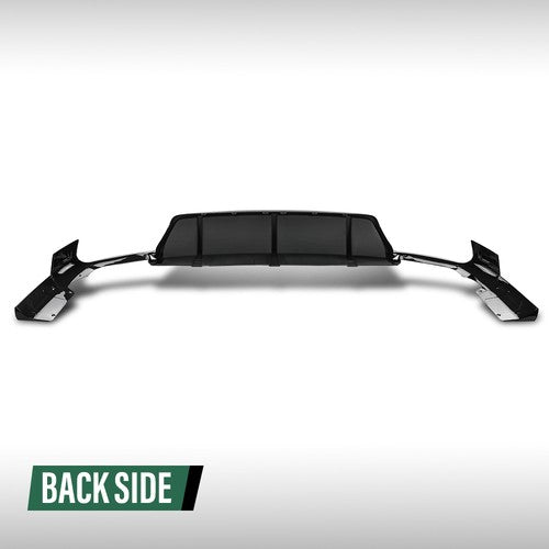 Solid Spare Rear Bumper Lip Diffuser Gloss Black Fit For 2020-2024 BMW G06 X6 M Sport