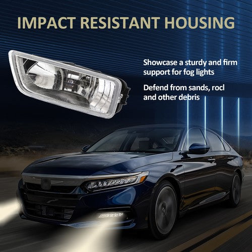 Fit For Honda Accord 2003-2007 4DR Front Bumper Driving Fog Light Lamp w/Wiring