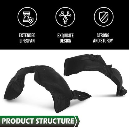 Solid Spare Fit For 2019-2023 Chevrolet Malibu Front Left+Right Fender Liner Splash Shield