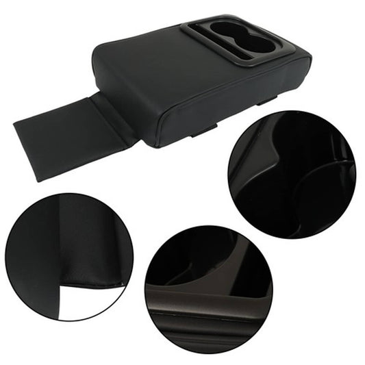 Solid Spare Center Console Armrest Pillow Storage Bag W/ Cup And Phone Holder For Most Cars