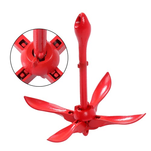 Solid Spare Marine Kayak Anchor Kit 3.3 lb Folding Grapnel Anchor Kit Boat Anchor 2 Pack