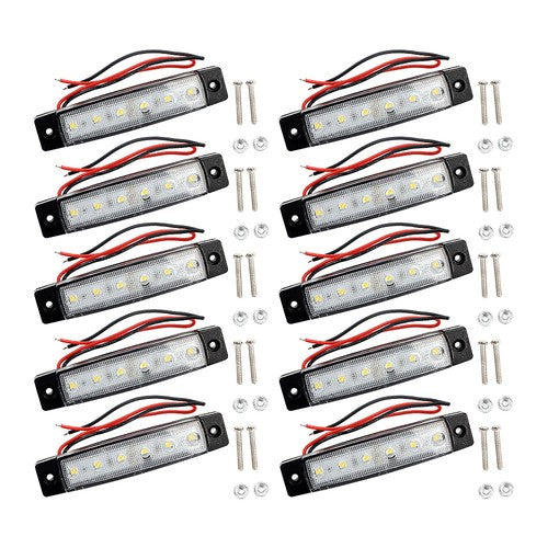 Solid Spare 10× Marine Boat 12V-24V 6 LED Lamp White Waterproof Light Stern Transom Lights