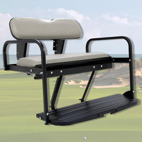 Solid Spare Rear Back Seat Kit Flip Folding For Yamaha G14 G16 G19 G22 Golf Cart Gray