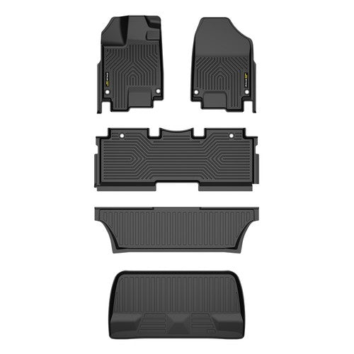 Solid Spare 3D Molded TPE Floor Mats Cargo Liner Fit For 2018-2025 Honda Odyssey All Weather