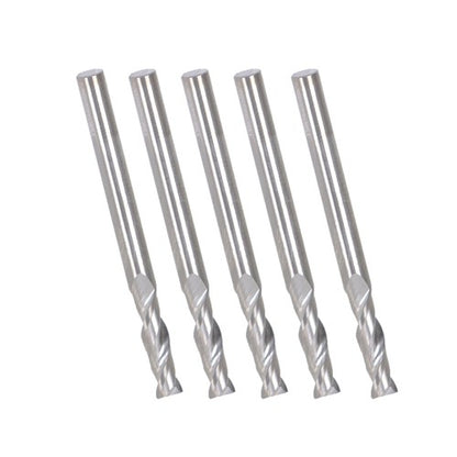 Solid Spare 5 Pack 1/8" Diameter 2 Flute 1/2" LOC 1-1/2" Overall Length Carbide End Mill