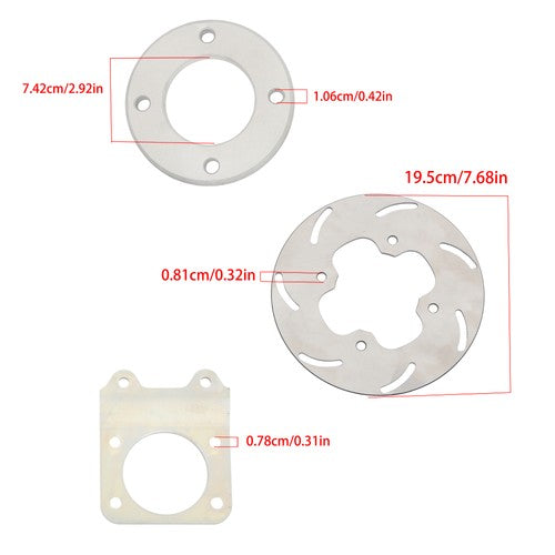 Solid Spare Front Disc Brake Conversion Kit ADV-NNB77 For Fourtrax 300 4x4 300FW 1992-2000