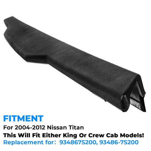 Solid Spare For 2004-2012 2005 Nissan Titan Rear Tailgate Cap Top Spoiler Cover Trim Molding