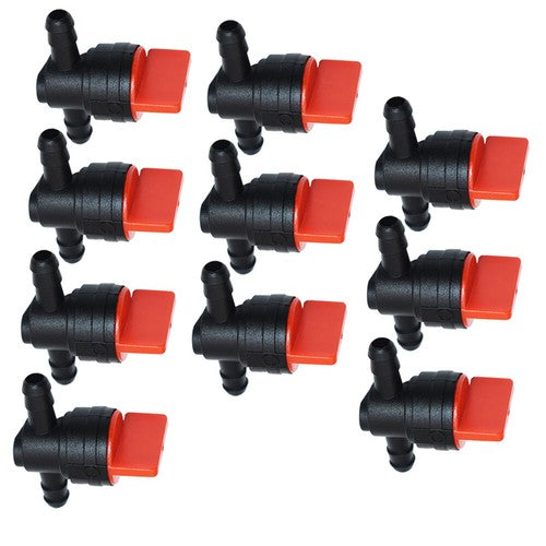 Solid Spare 1/4"Straight In-Line Gas Motorcycle Fuel Shut-off / Cut-off Valves10 Pcs