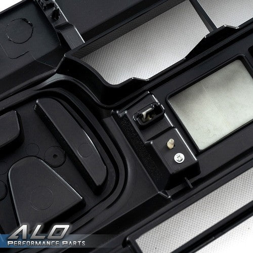 Solid Spare Fit For 2019-2020 Honda Civic Front Bumper Mesh Grille Grill Glossy Black USA