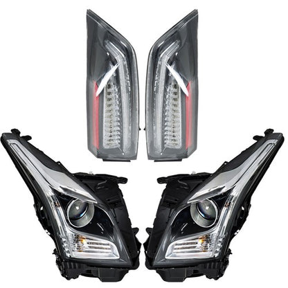Solid Spare Left+Right Halogen Headlights Projector&Tail Lights For 2013-2018 Cadillac ATS