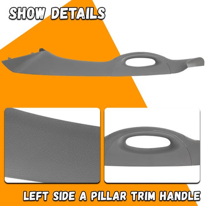 Solid Spare A Pillar Interior Trim Handle Driver Left Fit For 2004-2008 Ford F-150 Gray New