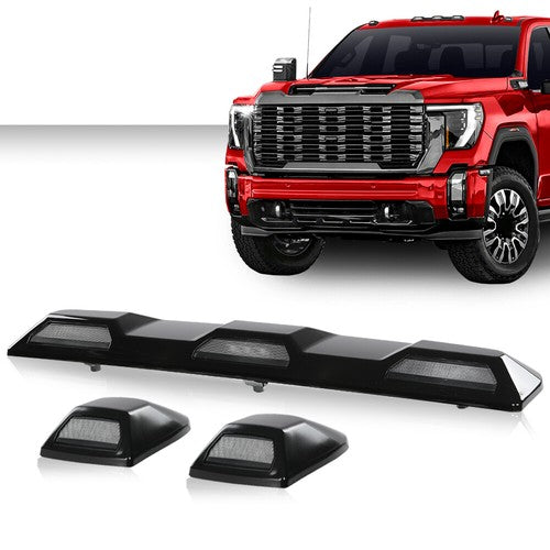Solid Spare Amber LED Roof Marker Light Kit Fit For 2020-2023 Silverado Sierra 2500HD 3500HD