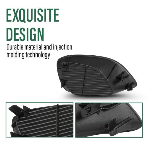 Solid Spare Front Bumper Insert Fog Light Cover Left+Right Fit For 2007-2012 Toyota Yaris