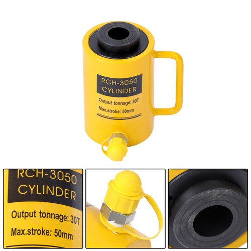 Solid Spare 30 Ton Hydraulic Hollow Ram Cylinder 2in / 50mm Stroke Working Single Acting