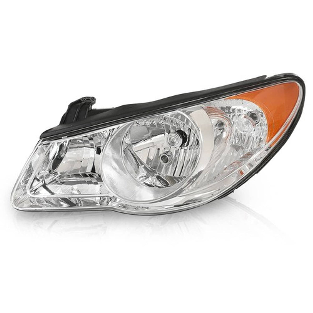 Solid Spare Fit For 2007-2010 Hyundai Elantra Clear Chrome Headlight Assembly Left Side
