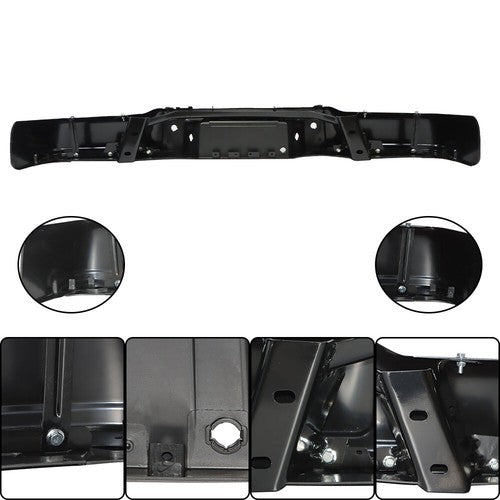 Solid Spare For Ford F-150 FX2 2009-2013 2014 Pickup Rear Step Bumper Assembly Black Steel