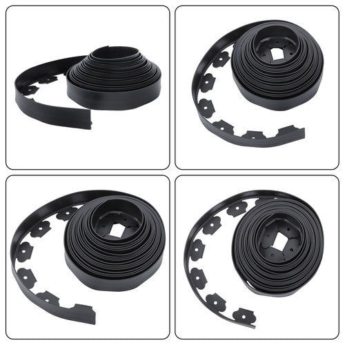 Solid Spare Lawn Border L-shaped Lawn Garden Edging Kit 40FT With 40Pcs Anchoring Spikes