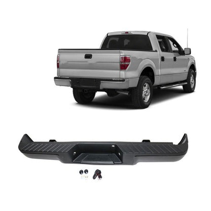 Solid Spare For Ford F-150 FX2 2009-2013 2014 Pickup Rear Step Bumper Assembly Black Steel