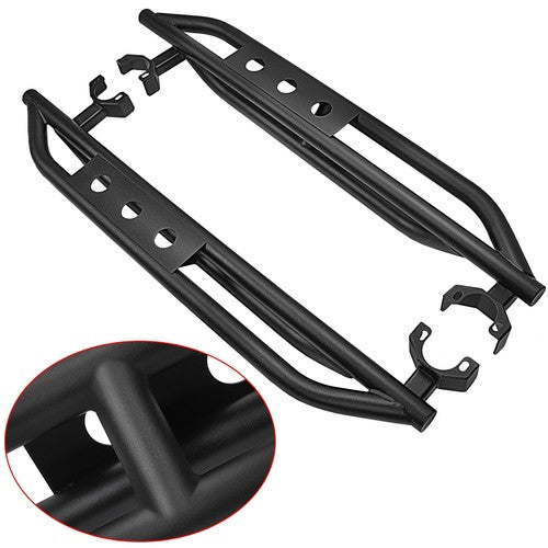 Solid Spare Pair Nerf Bars Side Steps Armor Running Boards For 07-18 Jeep Wrangler JK 2-Door