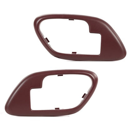 Solid Spare Fit For 95-99 Chevy GMC Truck Left &Right A Pair Red Inside Door Handles Bezel