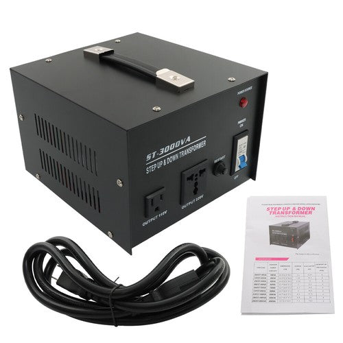 Solid Spare 3000W Step Up/Down 220V-110V /110V-220V Voltage Converter Transformer New