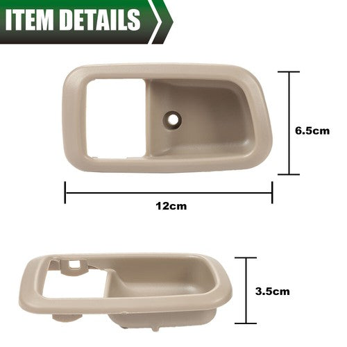 Solid Spare Front Left & Right Inner Door Handle Trim Beige Fit For 2000-2006 Toyota Tundra