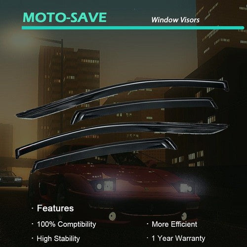 Solid Spare For 2013-2015 Nissan Altima Sedan Window Visor Rain Guard Deflector JDM 3D Wavy