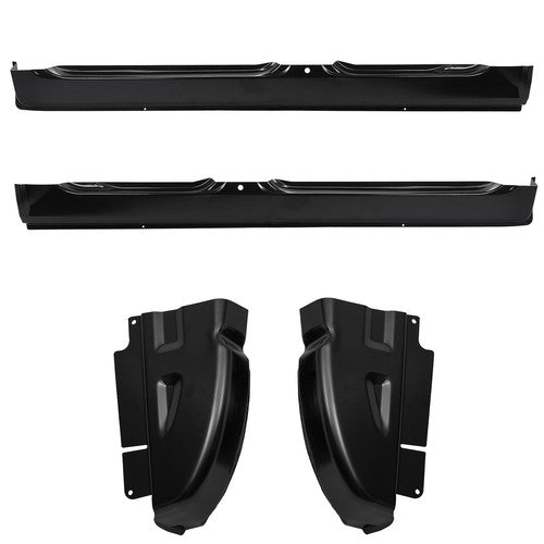 For 02-08 Dodge Ram Pickup Quad Cab OE Style Rocker Panels & Cab Corners 4PCS
