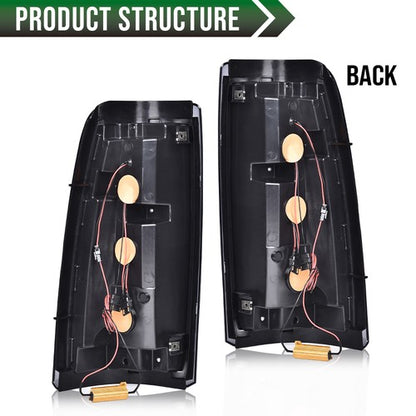 Solid Spare LED TUBE Tail Lights Fit For 99-2006 Chevy Silverado GMC Sierra Rear Brake Lamps
