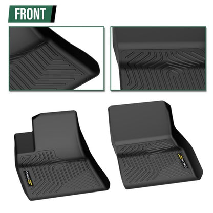 Solid Spare Fit For 2017-2023 Tesla Model 3 All Weather 3D TPE Floor Mats & Cargo Liner 6pcs