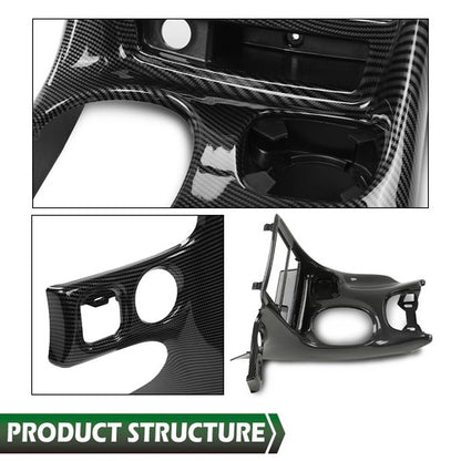 Solid Spare Fit For 1997-2004 Corvette C5 Double Din Radio Dash Installation Kit Carbon Look