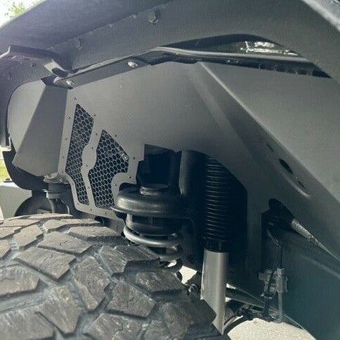 Solid Spare Front Inner Fender Liners Flares Aluminum For 2007-2018 Jeep Wrangler JK JKU