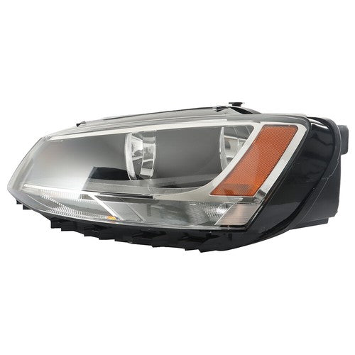 Solid Spare Halogen Clear Lens Headlight Assembly For Volkswagen Jetta 2011-2018 Left Side