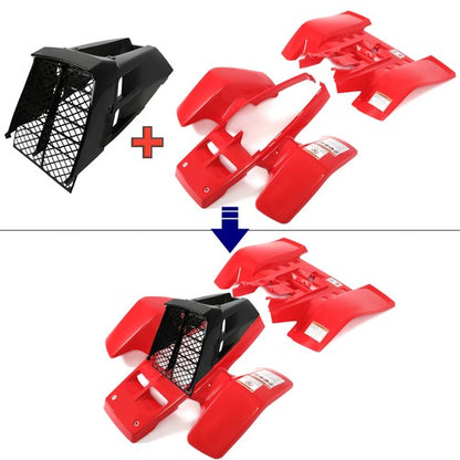 Solid Spare Fenders + Gas Tank Plastic + Grill Kits For Yamaha YFZ350 Banshee 350 1987-2006