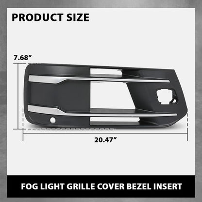 Solid Spare Fit For 2016 2017 2018 2019 Audi Q7 Fog Light Grille Bezel Insert Left+Right