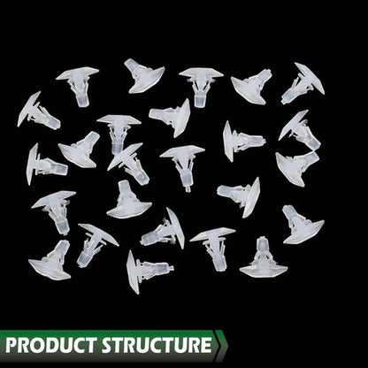 Solid Spare 25pcs Door Weatherstrip Clips 3/16" Hole- 1/4" x 5/8" Head Dia Fit For GM
