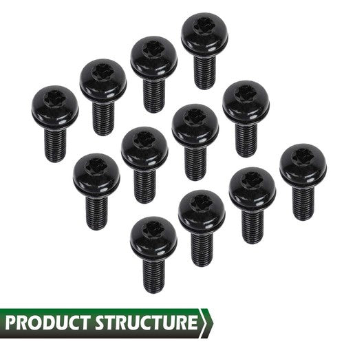 Solid Spare 12pcs Windshield Frame & Hinge Torx Screws Fit For 2007-2017 Jeep Wrangler JK