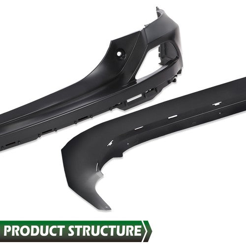 Solid Spare Rear Upper & Lower Bumper Cover Set Fit For 2016 2017 2018 Toyota RAV4