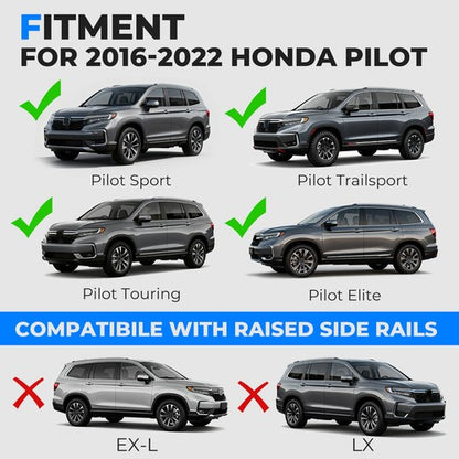 Solid Spare For 2016-2022 Honda Pilot Top Roof Rack Rail Cross Bars Aluminum Luggage Cargo