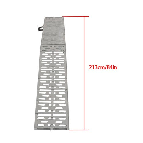 Solid Spare 2pcs ATV UTV 7.5' Aluminum Folding Loading Ramps For Truck Motorcycle Lawn Mower