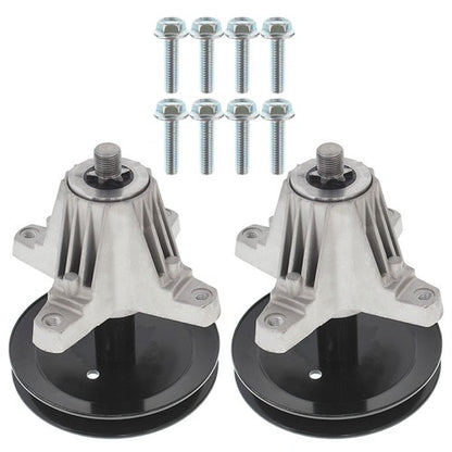 Solid Spare For Troy Bilt MTD 618-06991 918-06991 2x Spindle Assembly W/Pulley Bolt