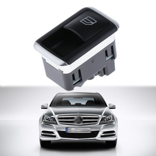 Solid Spare Compatible For 06-18 Mercedes-Benz B C E series Black Glass Lifter Single Switch