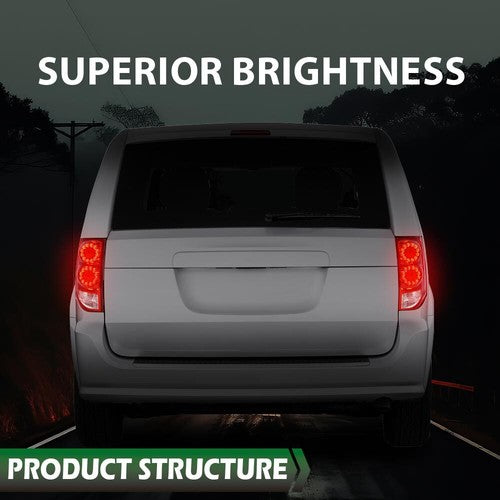 Solid Spare Fit For 11-20 Dodge Grand Caravan LED Tail Light Brake Lamp Passenger Side