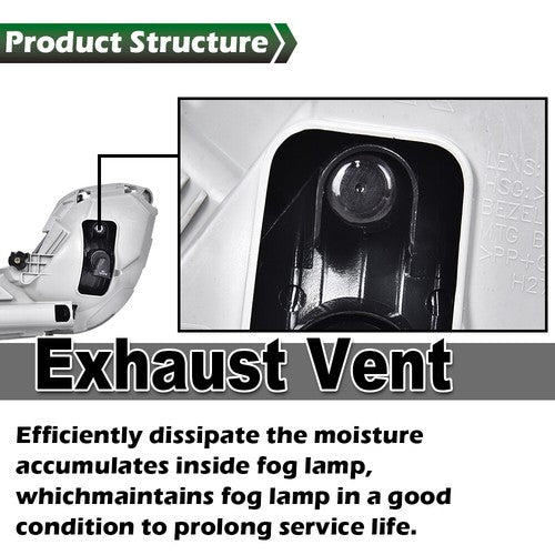 Solid Spare Fit For 2012-2017 Hyundai Accent Clear Bumper Fog Lights w/ Bulbs+Wiring+Switch