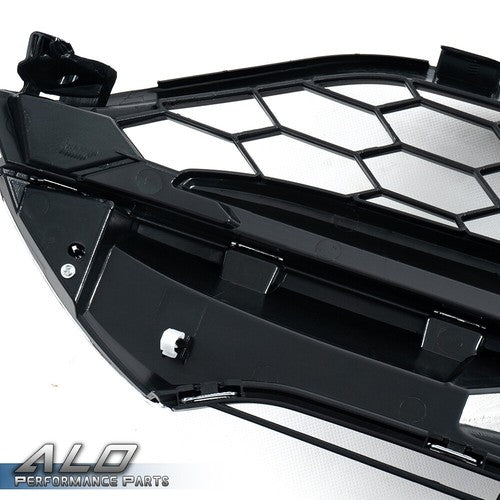 Solid Spare Fit For 2017-2019 Honda CRV CR-V Front Bumper Upper Grille Grill Black Chrome