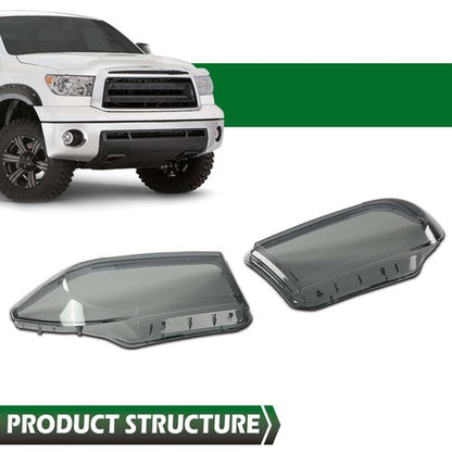 Solid Spare Fit For 2007-2013 Toyota Tundra 2008-17 Sequoia Headlight Replacement Lens Smoke