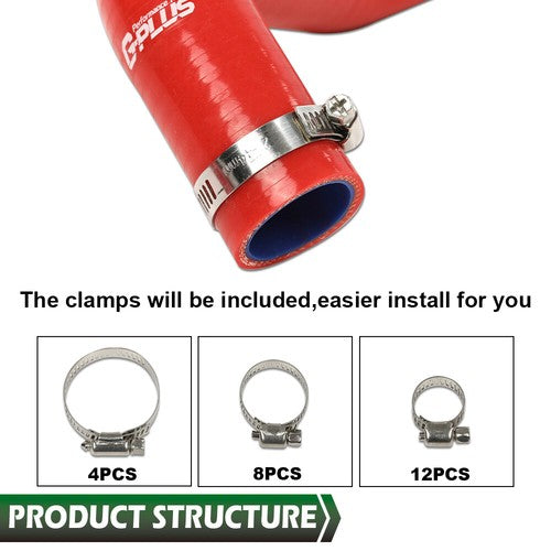 Solid Spare Fit For Honda Acura Integra DB7 DC4 RS LS GS SE B18B1 Silicone Radiator Hose Red